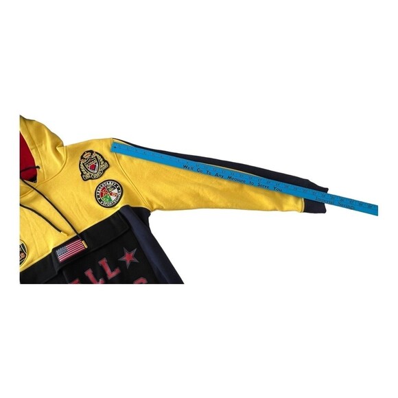 New Krisp NYC Hoodie Size M Jacket USA All Stars Club Men's  Yellow/Blue/Red - Picture 7 of 9